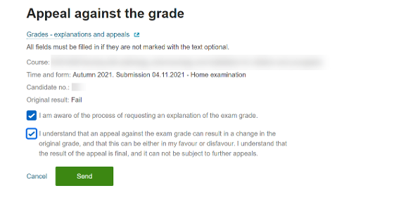 Read and tick off the boxes to confirm